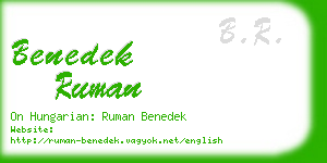 benedek ruman business card